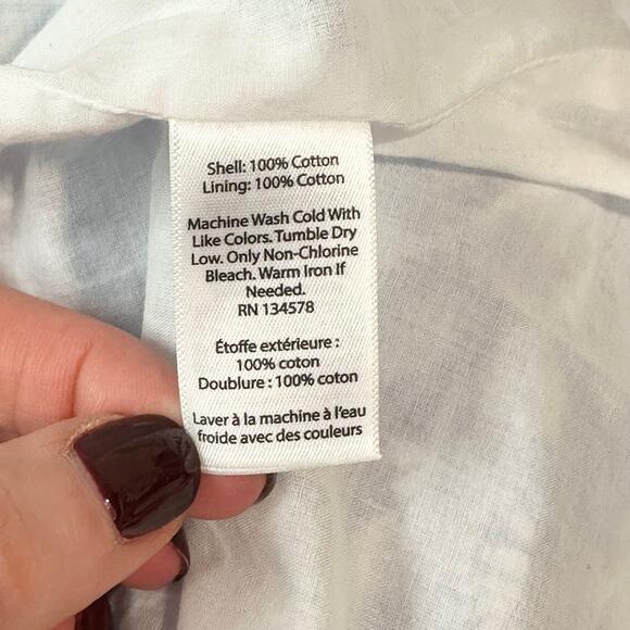 Vineyard Vines Otomi Border Tunic Dress Floral Striped V-Neck Sleeveless Mini - Picture 14 of 15